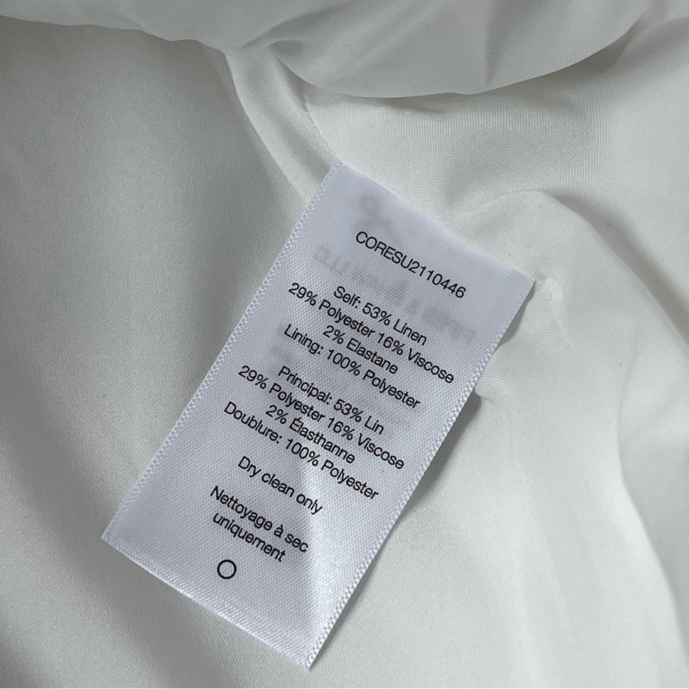 ✨NWT ✨ Veronica Beard Tamara Linen Vest Off-White Single-Breasted Split-Hem Vest - Picture 10 of 12